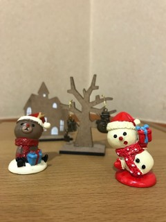 雪だるまとクマ